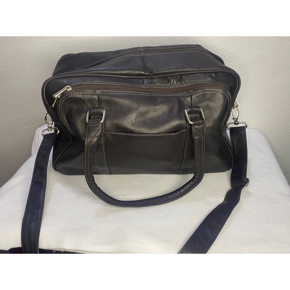 Piel Leather Satchel Bag Women Large Dark Brown  Handcrafted Colombia Leather